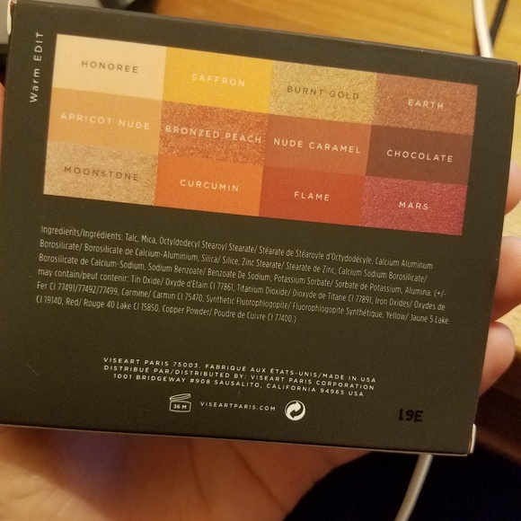 EUC Viseart Warm Edit Palette, Swatched only... - Picture 2 of 5